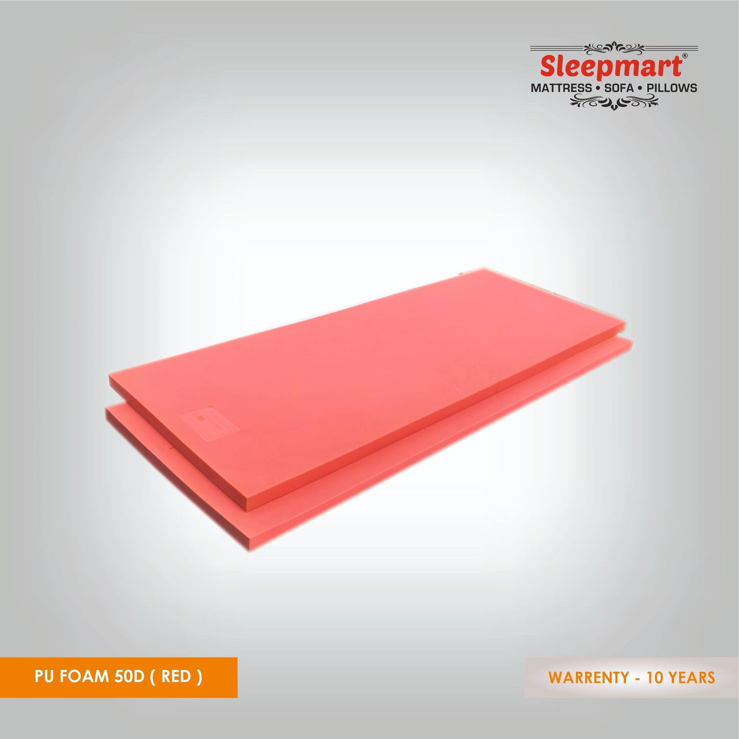 PU FOAM 50 DENSITY PREMIUM QUALITY ORANGE COLOUR