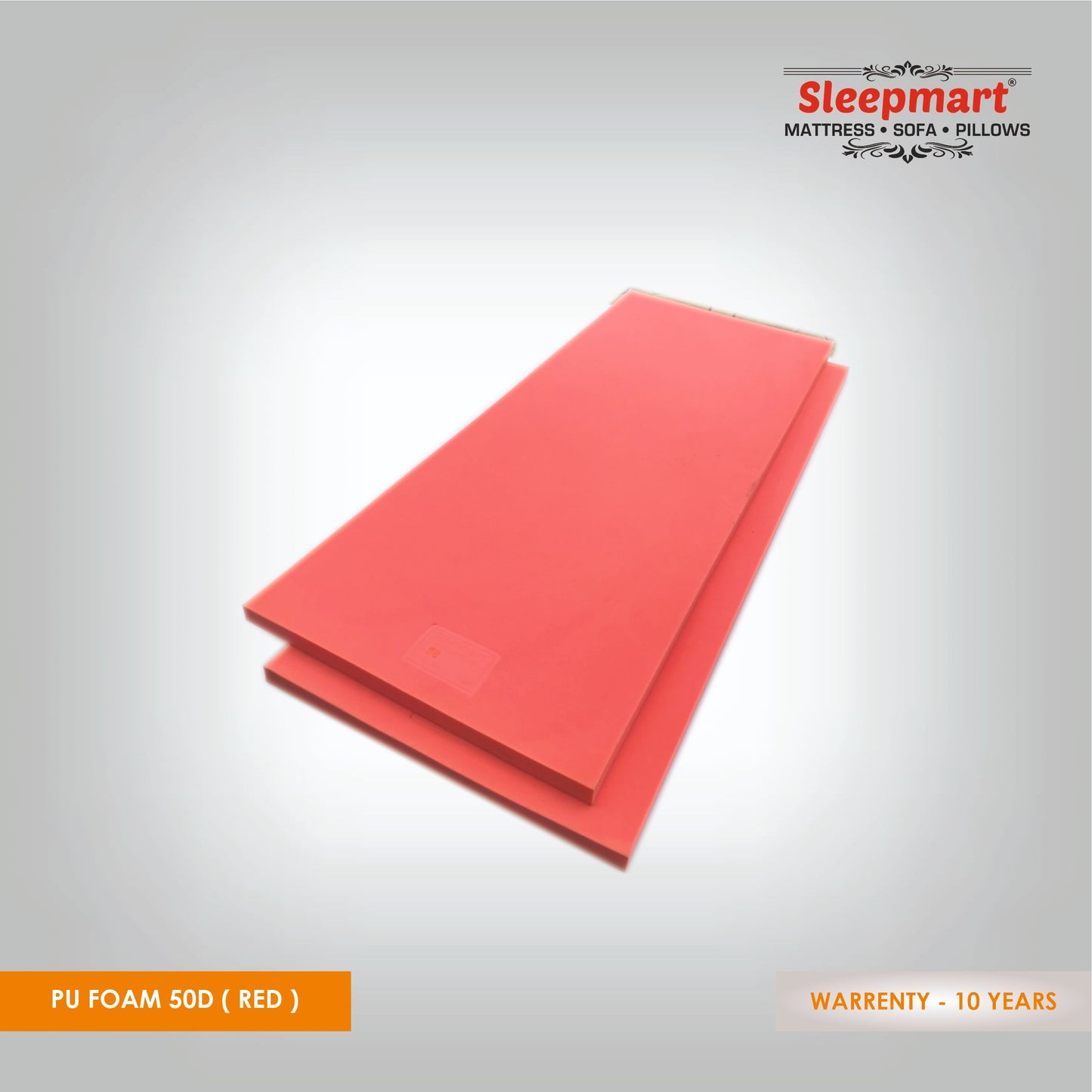 PU FOAM 50 DENSITY PREMIUM QUALITY ORANGE COLOUR