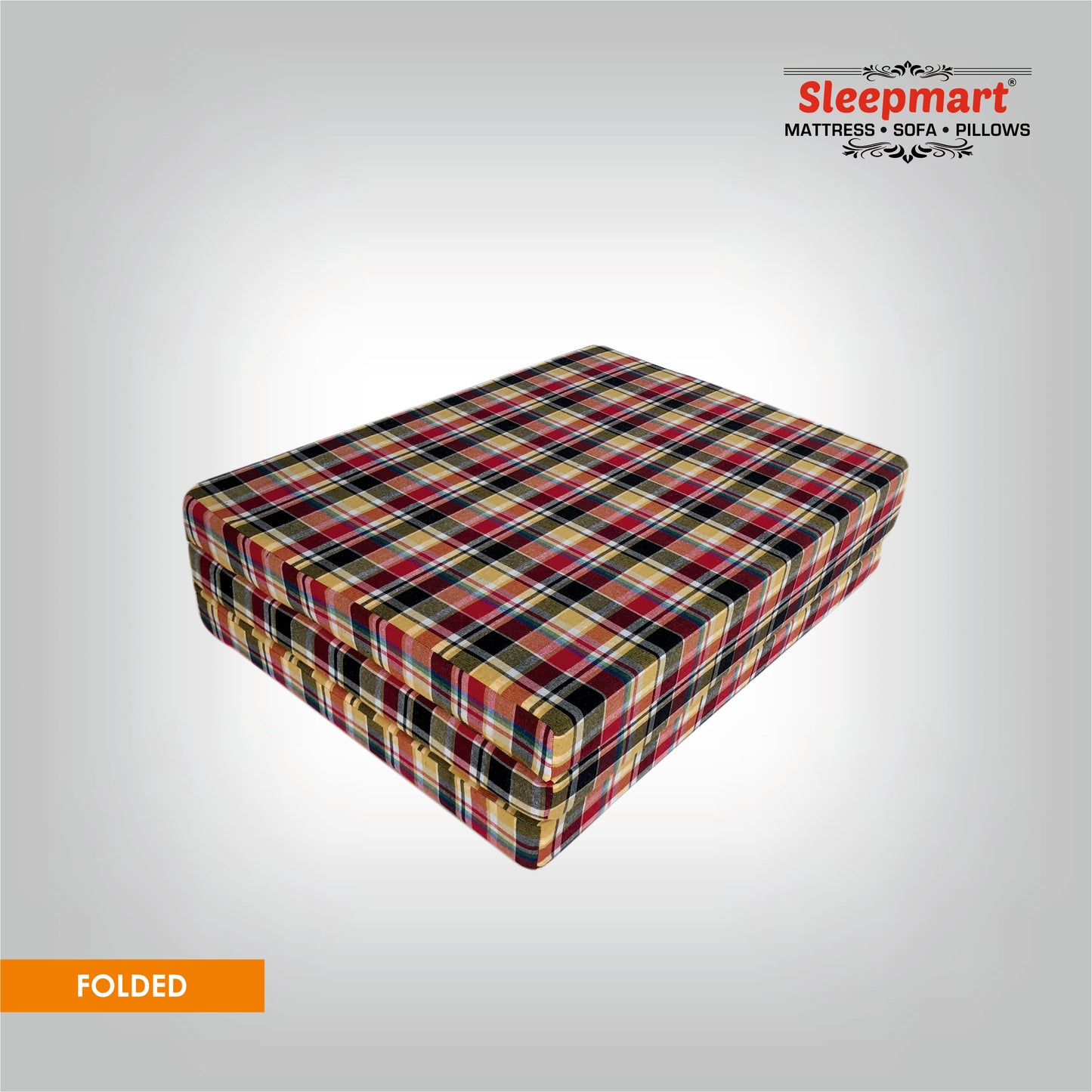 SLEEPMART THREE FOLD MATTRESS, THICKNESS 3" ONLY FOAM FOLDING MATTRESS