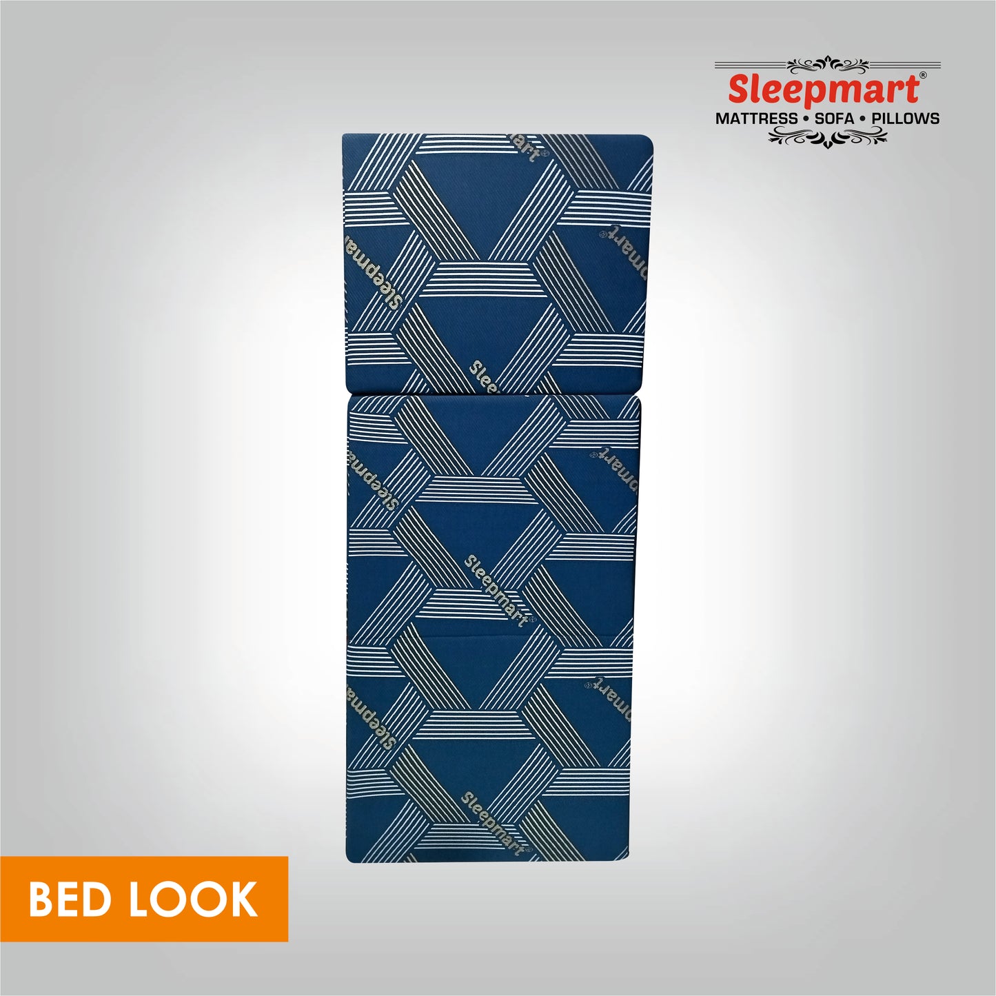 SLEEPMART THREE FOLD MATTRESS, THICKNESS 3" HR FOAM KNITTED FABRIC FOLDING MATTRESS