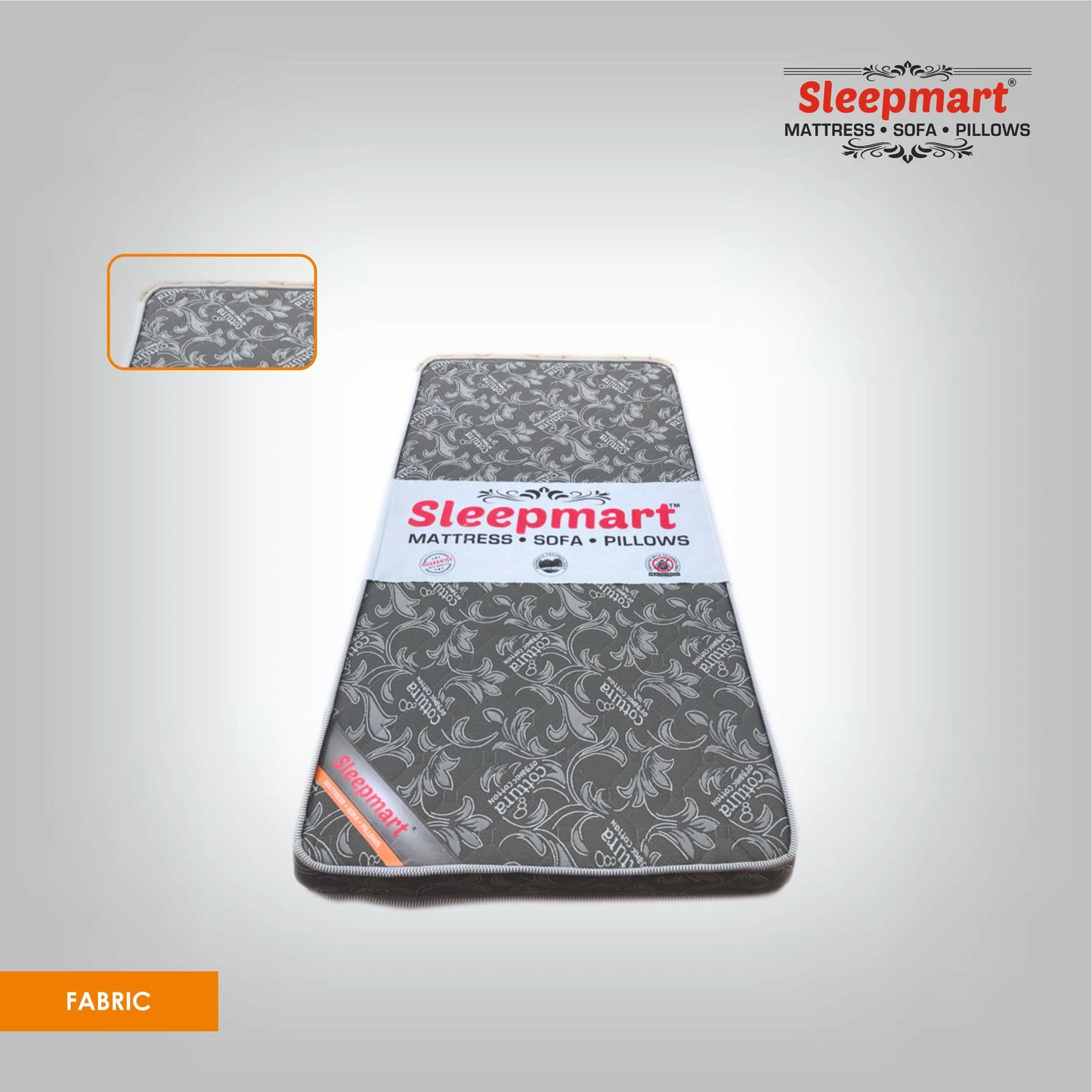 SLEEPMART ECONOMY MATTRESS, THICKNESS 4" PU FOAM+HITLON MATTRESS