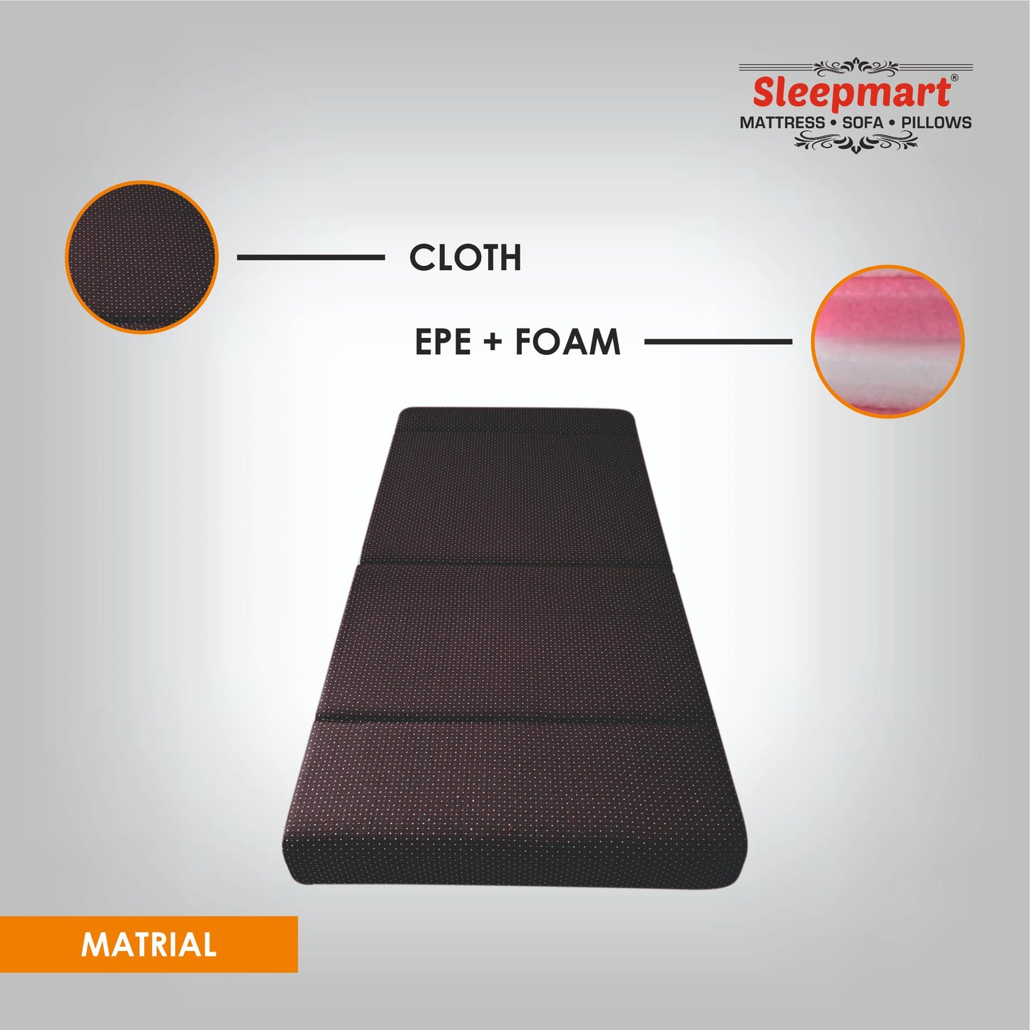 SLEEPMART SOFA CUM BED, THICKNESS 7.5" (EPE+ FOAM) SCB36728HF