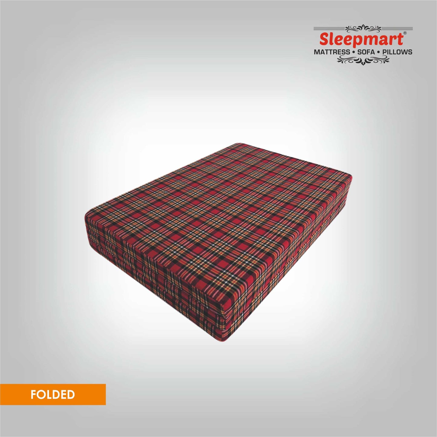 SLEEPMART THREE FOLD MATTRESS, THICKNESS 3" ONLY FOAM FOLDING MATTRESS