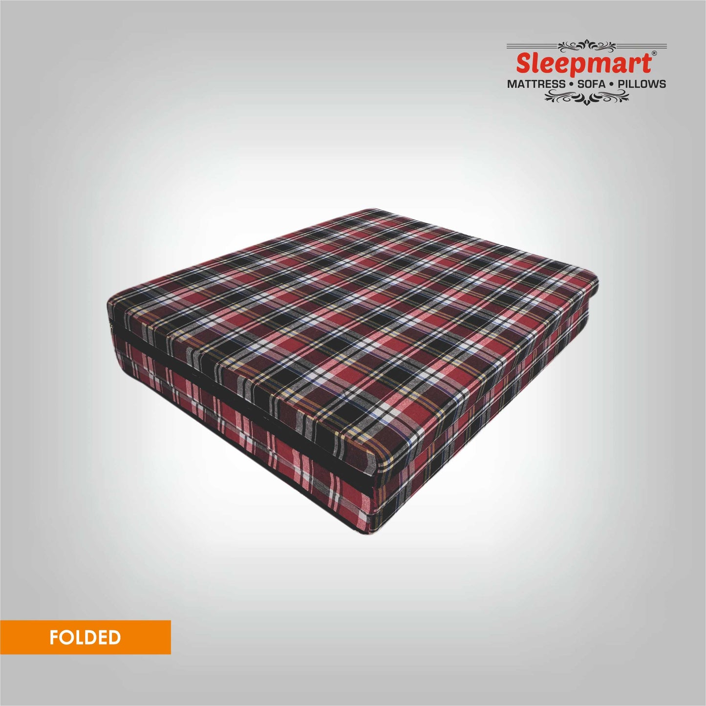 SLEEPMART THREE FOLD MATTRESS, THICKNESS 3" ONLY FOAM FOLDING MATTRESS