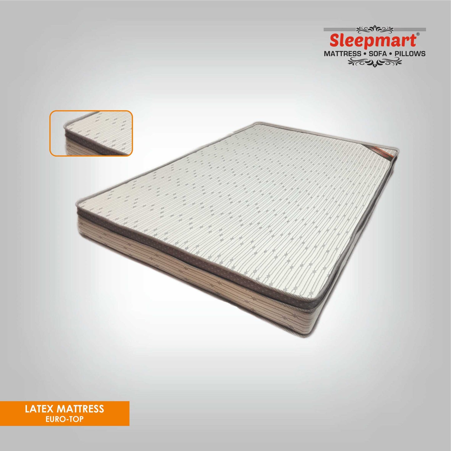 SLEEPMART LATEX MATTRESS, THICKNESS 7" (
