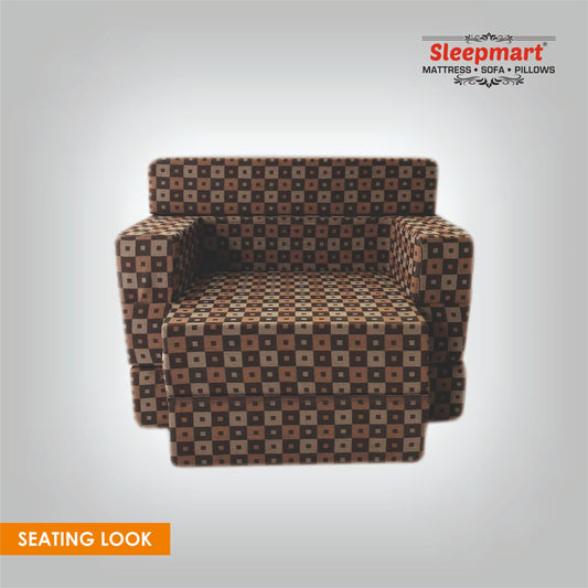 SLEEPMART SOFA CUM BED, THICKNESS 7.5"  (EPE+ FOAM) CHAIR TYPE (SCBA3672HF)