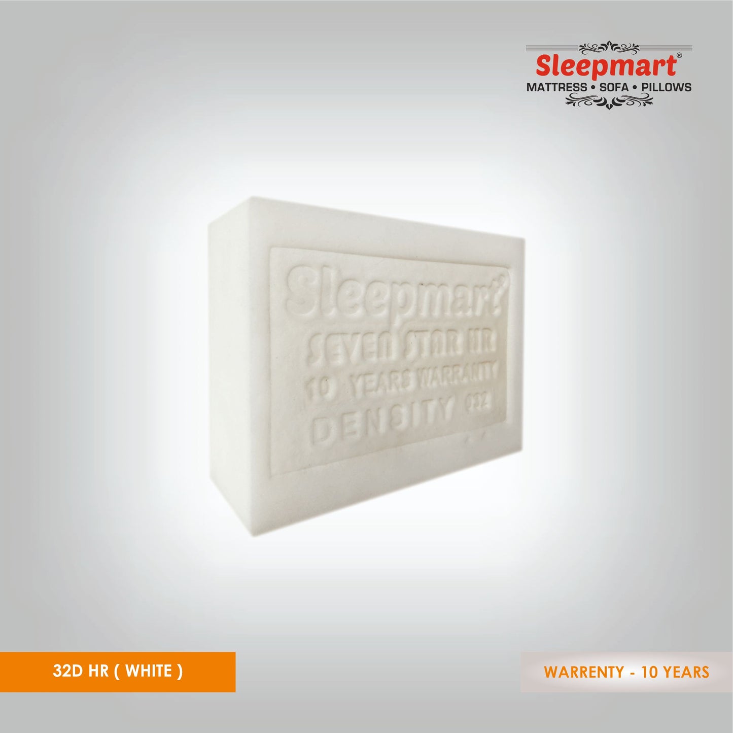 HR FOAM  32 DENSITY PREMIUM QUALITY  *SEVEN STAR* WHITE