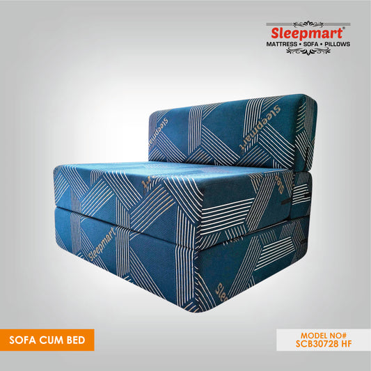 SLEEPMART SOFA CUM BED, THICKNESS 7.5"  (EPE+ FOAM) KNITTED FABRIC  SCB3672HF