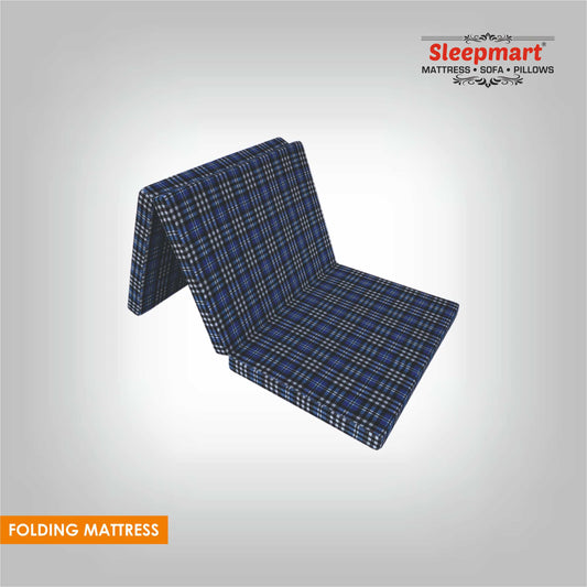 SLEEPMART THREE FOLD MATTRESS, THICKNESS 3"  ONLY  FOAM  FOLDING MATTRESS